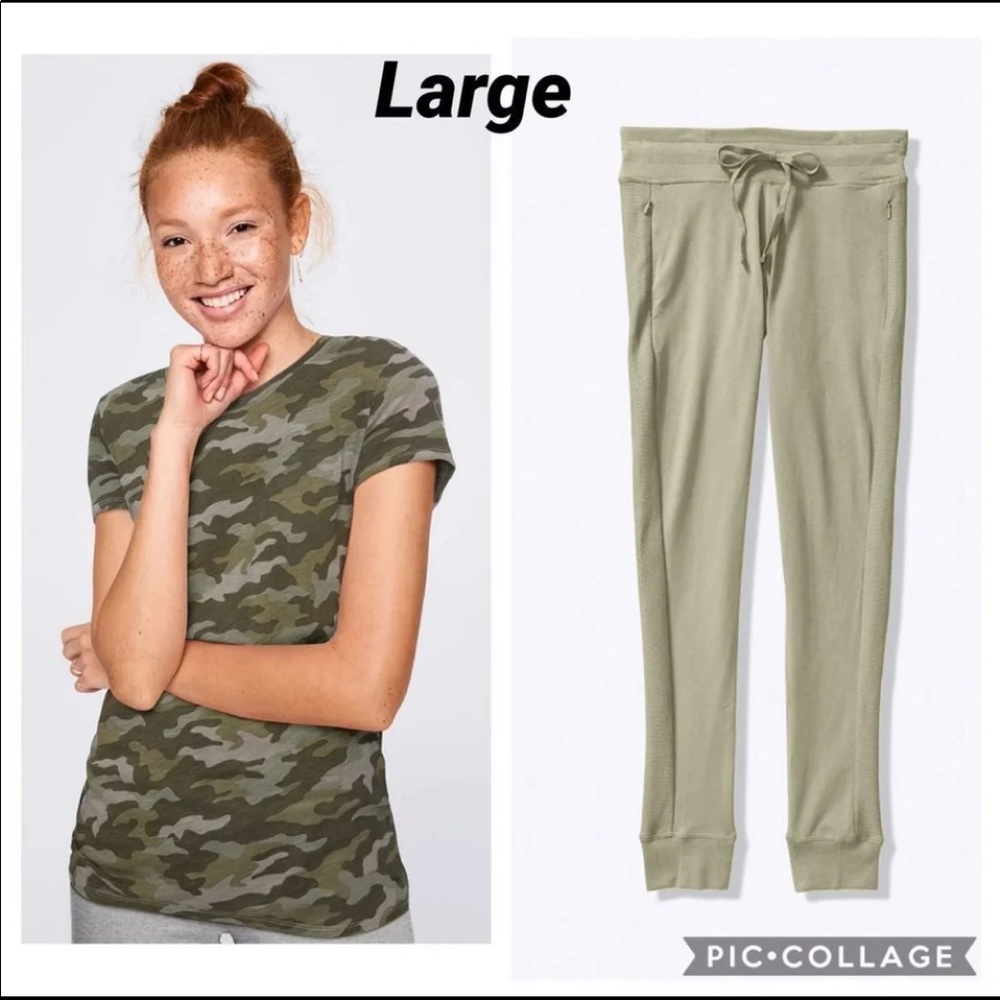 VS PINK set leggings and camo tee